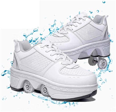 2 In 1 Multi Purpose Deformation Shoes Automatic Walking Invisible Roller Skate Removable Pulley