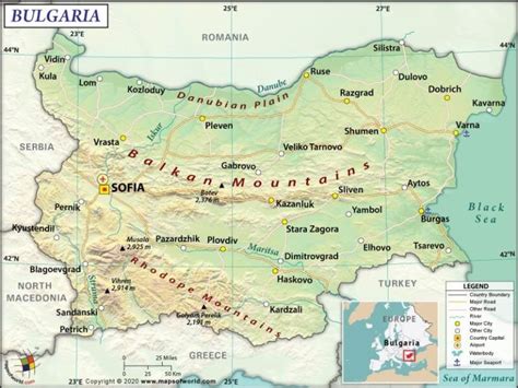 Bulgaria Map Answers