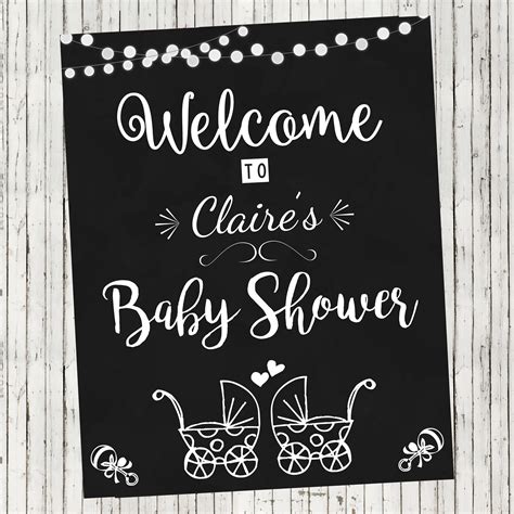 Baby Shower Welcome Sign Baby Shower Decoration Party Decor