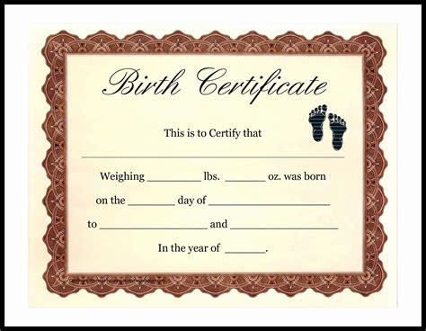 Get, create, make and sign birth certificate maker online. Baby Birth Certificate Template - Milas.westernscandinavia ...