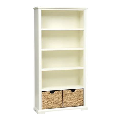 Farmhouse Painted Large Bookcase Ivory The Cotswold Company