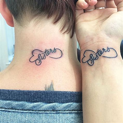 Matching Sister Tattoos Infinity