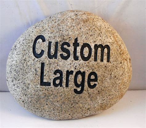 Large 8 10 Custom Engraved Rock Personalized Etsy Landscaping With