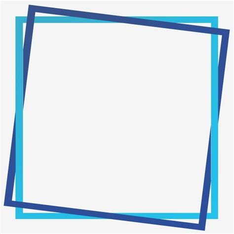 Square Simple Blue Frame Border Png Free Download Powerpoint