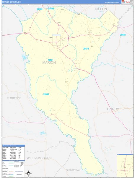 Maps Of Marion County South Carolina