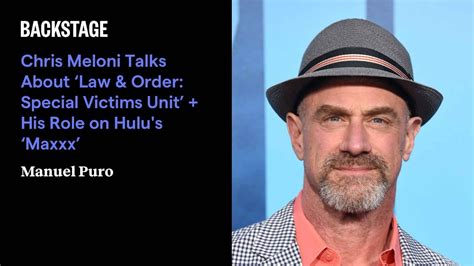 Chris Meloni Talks About ‘law And Order Special Victims Unit’ His Role On Hulu S ‘maxxx’ Youtube