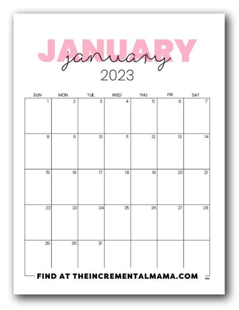 2023 Pink Calendar Printables Free Pdfs To Get Organized Calendar