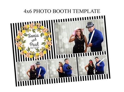 Photo Booth Template 4x6 Photo Booth Template Wedding Photo Etsy Uk