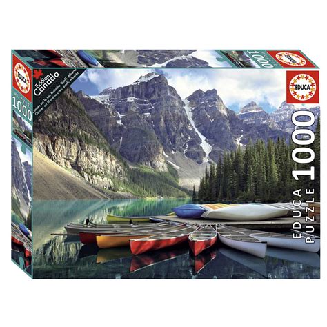 Educa Canoes On Moraine Lake Banff National Park Canada 1000 Piece