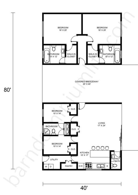 Barndominium Floor Plans With Breezeway 8 Creative Designs For Medium