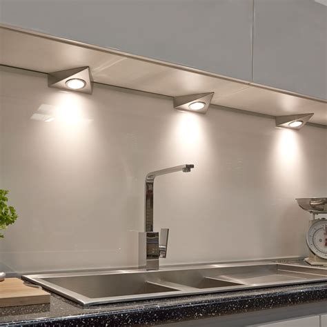 Dark cabinets on the bottom pair nicely with light colored upper cabinets. Titon COB LED Triangle Light