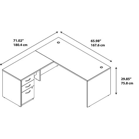 L shaped desks are purchased for a variety of reasons. Louisa Wood L Shaped Computer Desk 66 W x 71 D