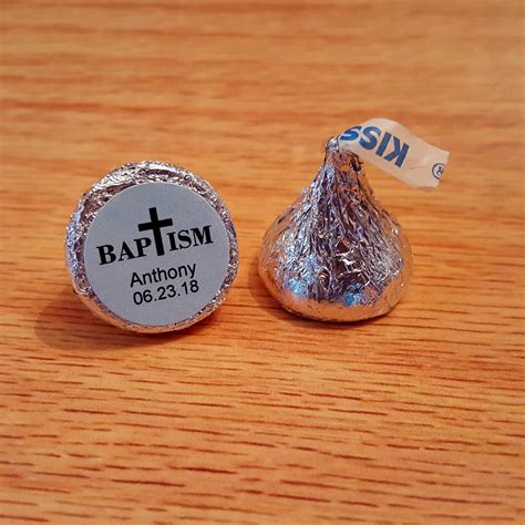 Miss Charlottes Handmade Crafts Personalized Baptism Hershey Kiss Labels