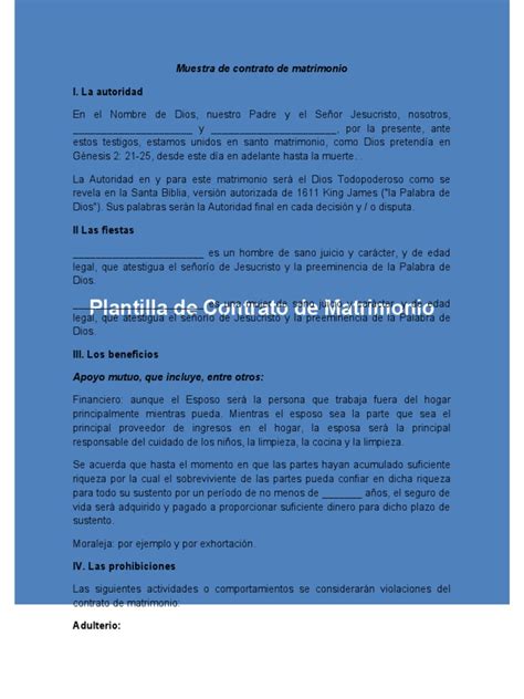 Contrato De Matrimonio Pdf Divorcio Matrimonio