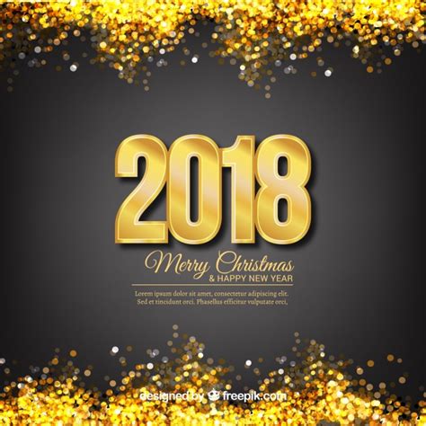 Free Vector | New year background with golden glitter
