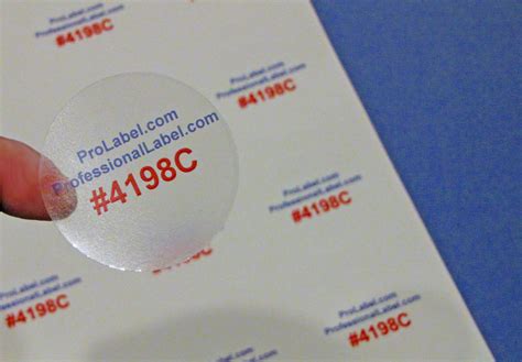 Glossy Clear Labels 100 Sheets 2 Inch Round Printable Stickers 4198c