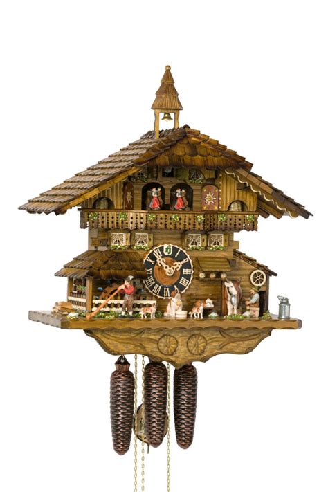 Original Handmade Black Forest Cuckoo Clock Made In Germany 2 8656t