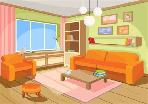 living room cartoon living room clipart clipground vintage