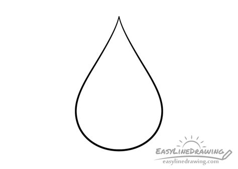 How To Draw A Water Drop Step By Step Easylinedrawing