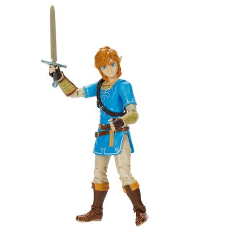 nintendo the legend of zelda breath of the wild link 4 action figure toys and gadgets zing
