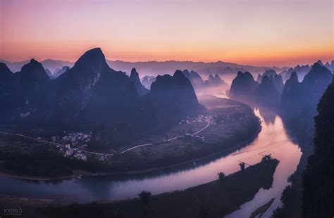 Mtof Guilin Mountain View In Guilin China Lucky To Have Some Fog