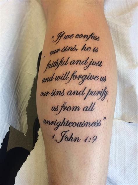 Religious Tattoo John 19 Bible Tattoo Religion Calf Tattoo Men