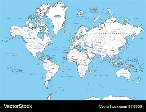 Political Map Of World With Countries And Capitals