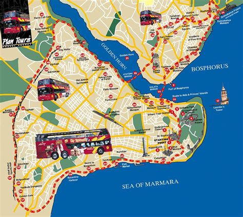 Istanbul Tourist Map Istanbul Turkey • Mappery Istanbul Tourist Map