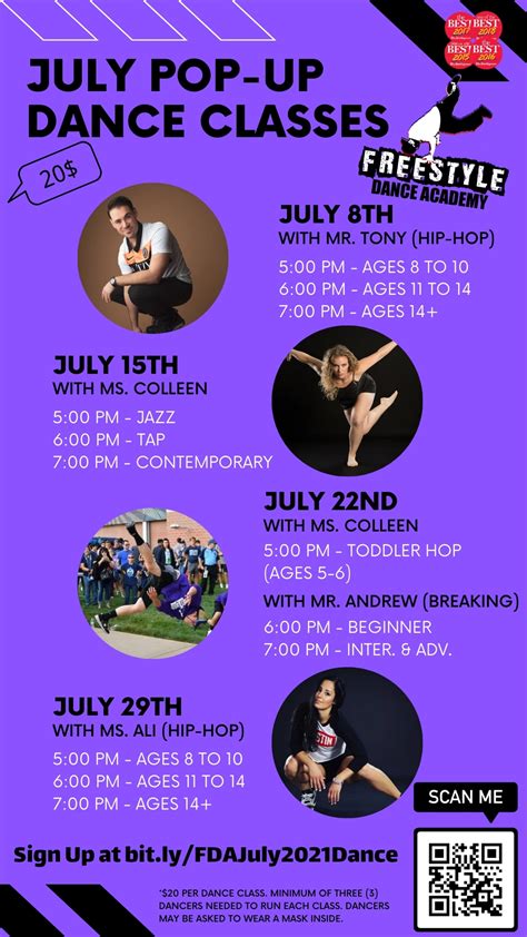 2021 Summer Dance Classes At Freestyle Dance Academy Freestyle Dance