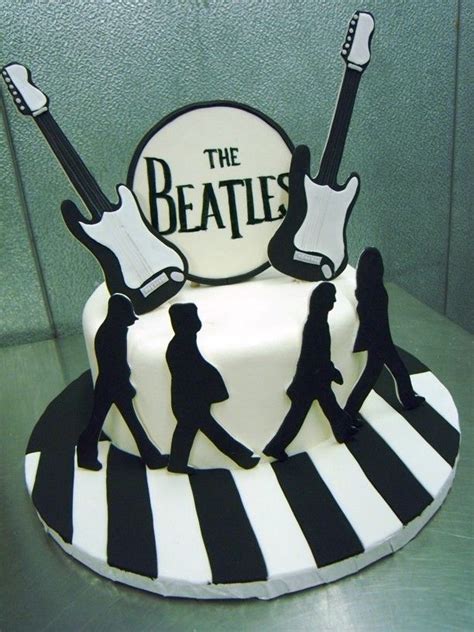The Beatles Abby Road With Guitars Cake Beatles Birthday Cake Beatles
