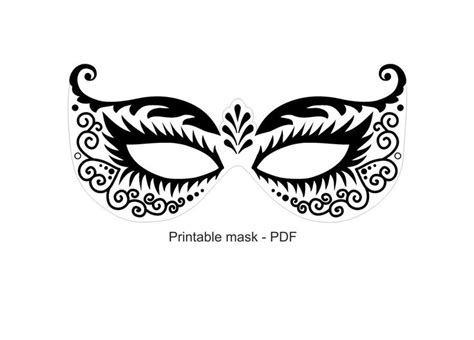You can download the free pattern by clicking here. Printable mask, masquerade masks, paper mask, instant ...