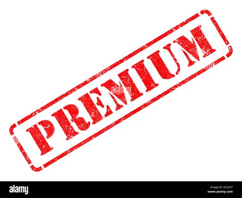 Premium Inscription On Red Rubber Stamp Stock Photo Alamy