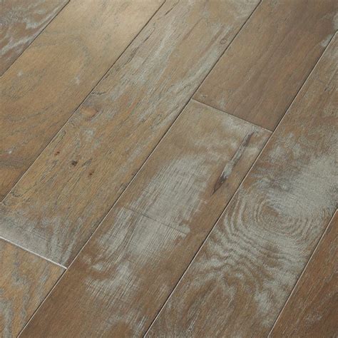 Features superior density and moisture resistance to natural wood. Shaw Majestic Hickory Revere Pewter 3/8 in. T x 5 in. W x ...