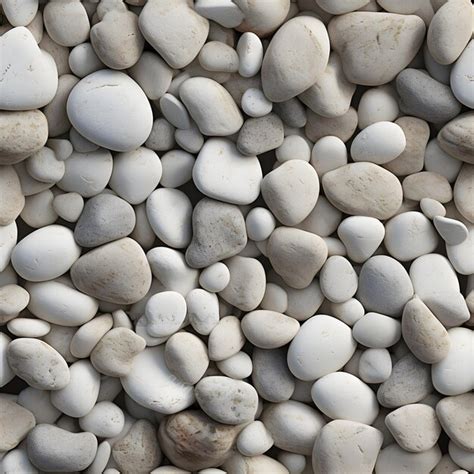 Premium Ai Image White Pebble Stones Seamless Pattern