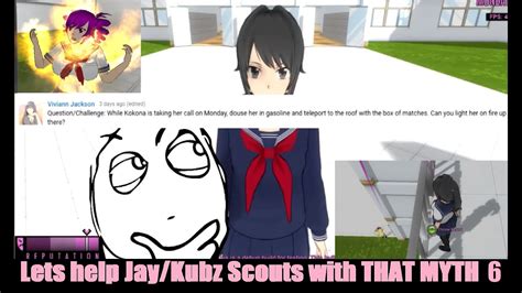 Lets Help Jaykubz Scouts With That Myth 6 Yandere Simulator Youtube