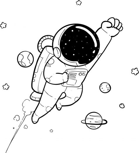 Simple Astronaut Drawing At Explore Collection Of