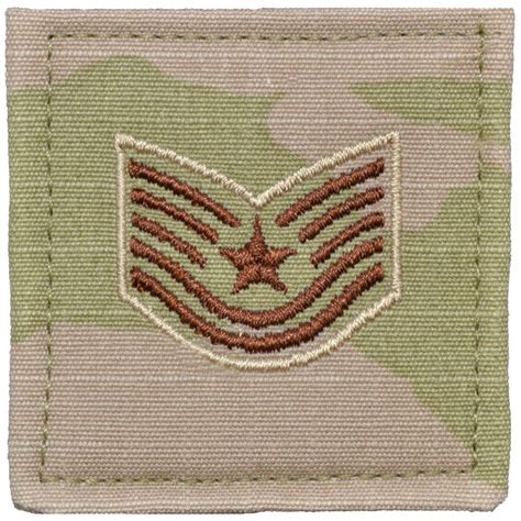 Air Force Rank W Hook Fastener Backing 3 Color Ocp