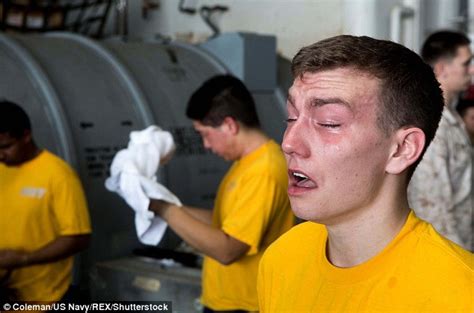 Images Show Us Navy Recruits Being Pepper Sprayed As Part Of Their