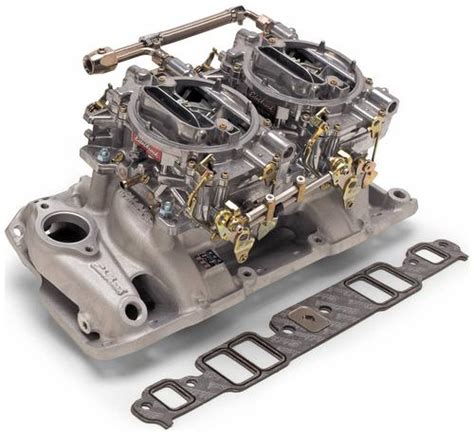 Edelbrock 500 Cfm Square Bore 4bbl Intake Manifold And Carburetor Kit