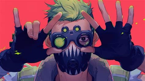 Green Hair Octane Red Background Hd Apex Legends Wallpapers Hd