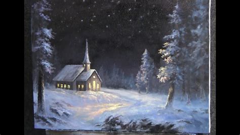 Paint With Kevin Hill Snowy Christmas Youtube