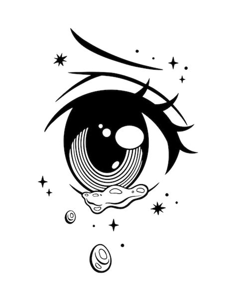 Premium Vector Cute Crying Anime Girl Eye