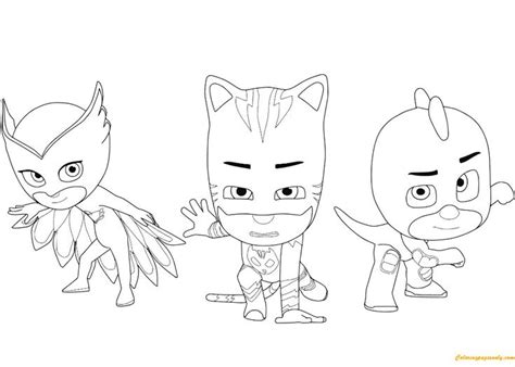 Here you will find a large selection of coloring pages of pj masks characters series: Pin auf PJ Masks Coloring Pages
