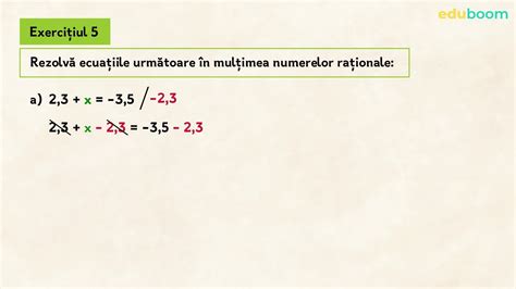 Ecuații în Mulțimea Numerelor Raționale Matematica Clasa A 6 A