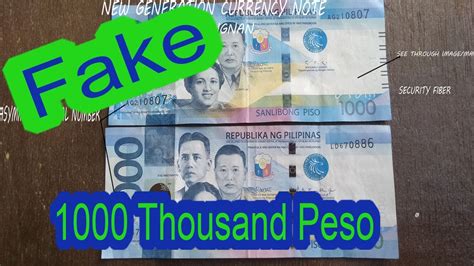 Fake 1000 Thousand Peso Youtube