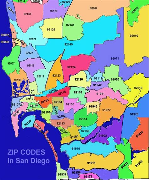 Zip Code Map San Diego Map Of Zip Codes