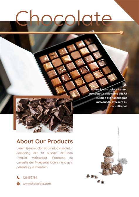 Chocolate Promotion Flyer Selebaran Template