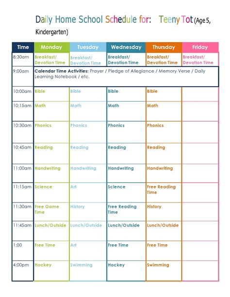 35 Editable Homeschool Schedule Templates [FREE]