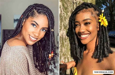 This style has stunning accessories too. 15 Natural Hair Braid Styles For Short And Long Hair | ThriveNaija