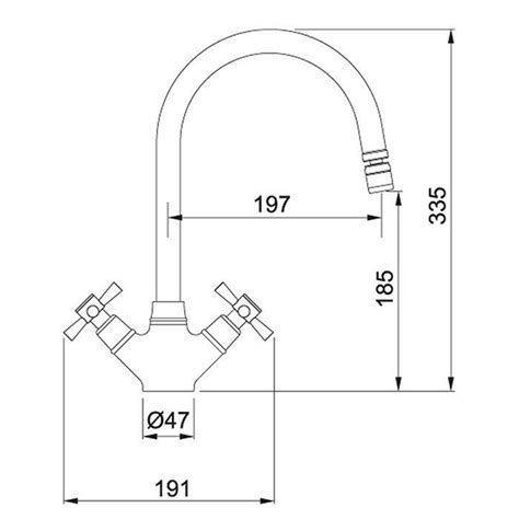 Franke Rotaflow 1 Tap Hole Dual Lever Kitchen Sink Mixer Chrome